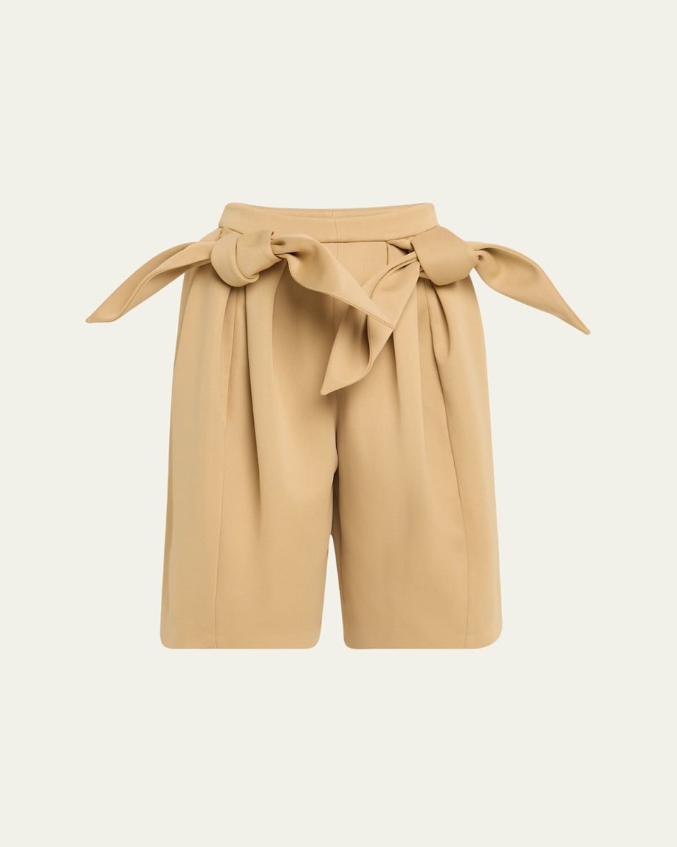 Clair Canvas Shorts with Bows